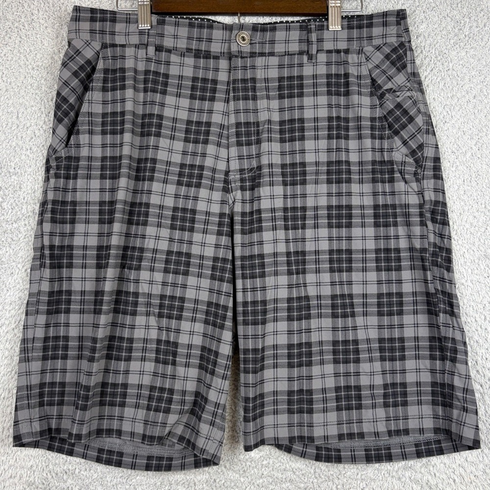 Lululemon Shorts Mens 36 Gray Plaid Commission Golf Performance Casual Summer
